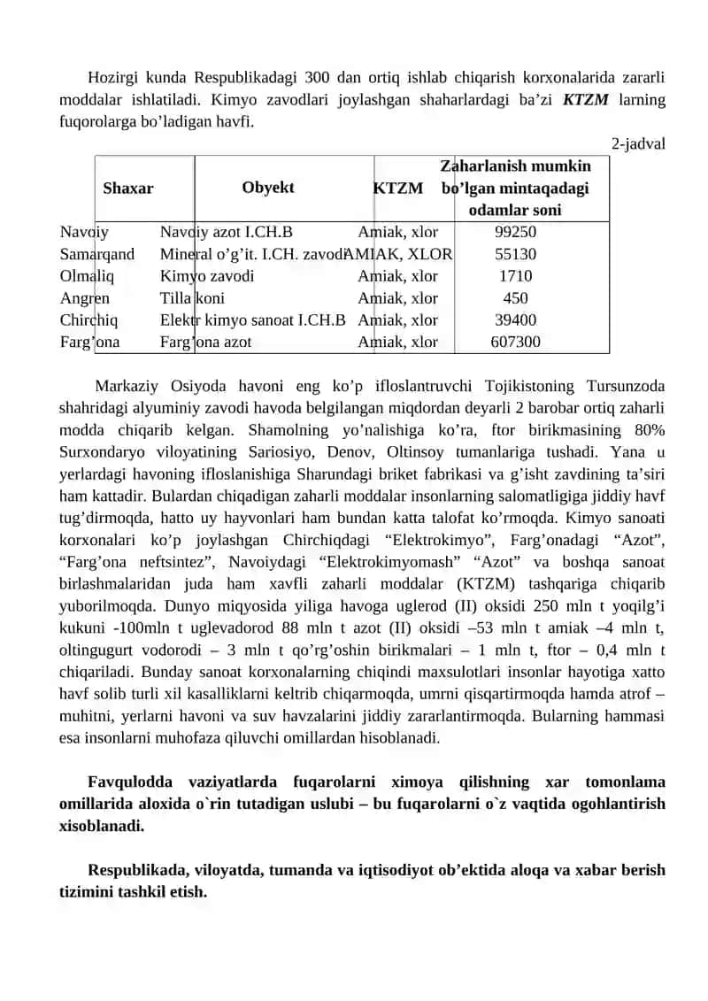 Tabiiy Ofatlar va Boshqa Favqulodda Holatlarda Aholi Harakati 3