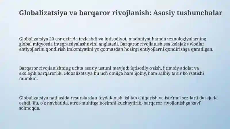 Glaballashuv va barqaror taraqqiyot falsafasi 3