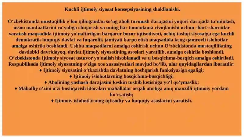 O‘zbekiston Respublikasidagi ijtimoiyo‘zgarishlar 3