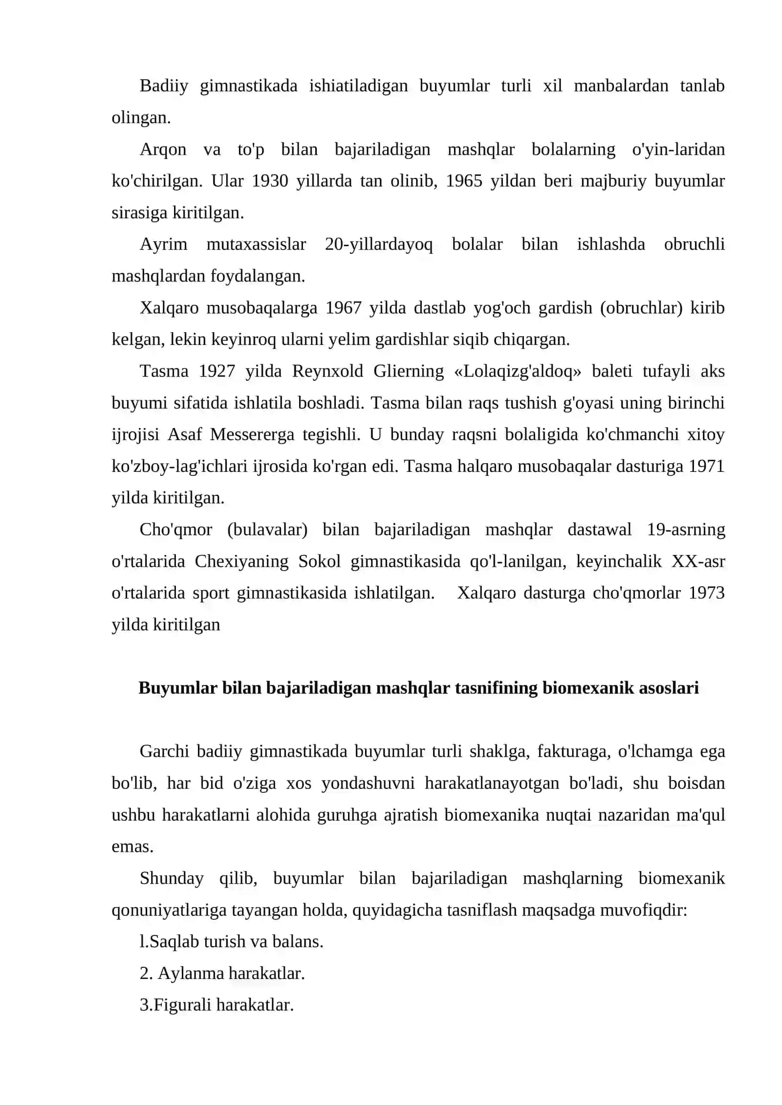 Buyumlar bilan bajariladigan mashqlar 3