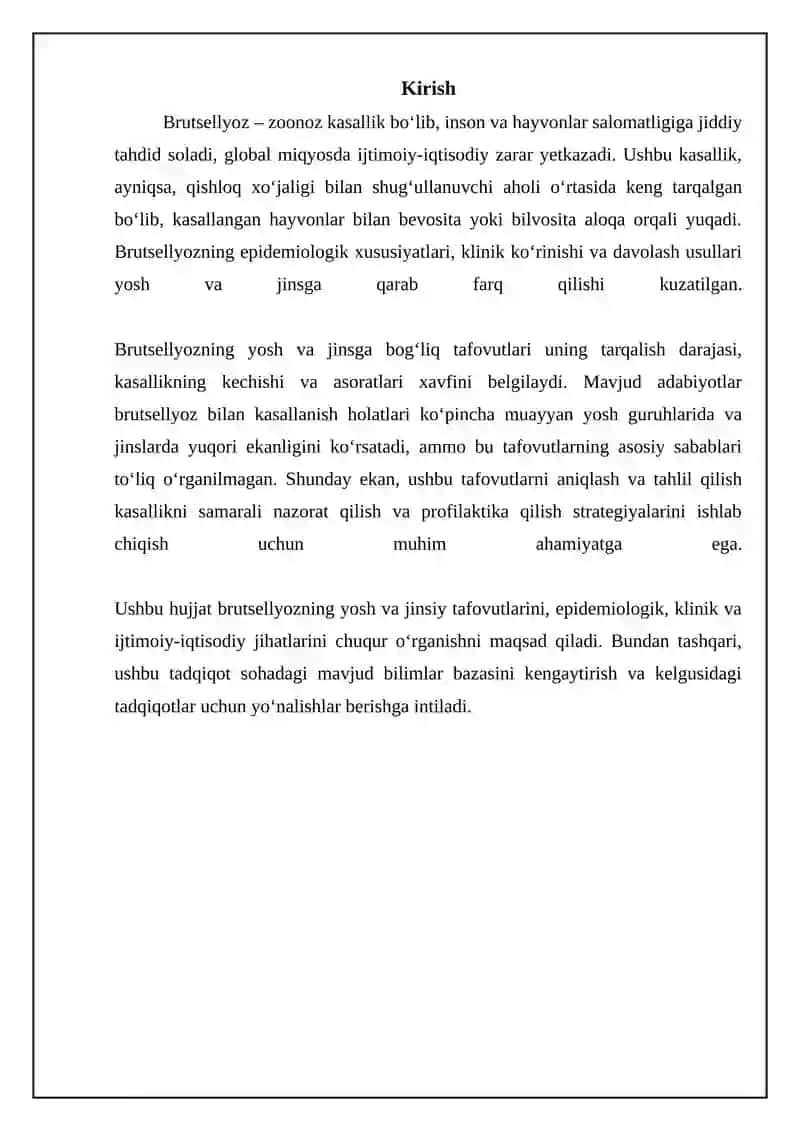 Brucelliozda yosh va jins omillari: Epidemiologiya va xavf omillari 3