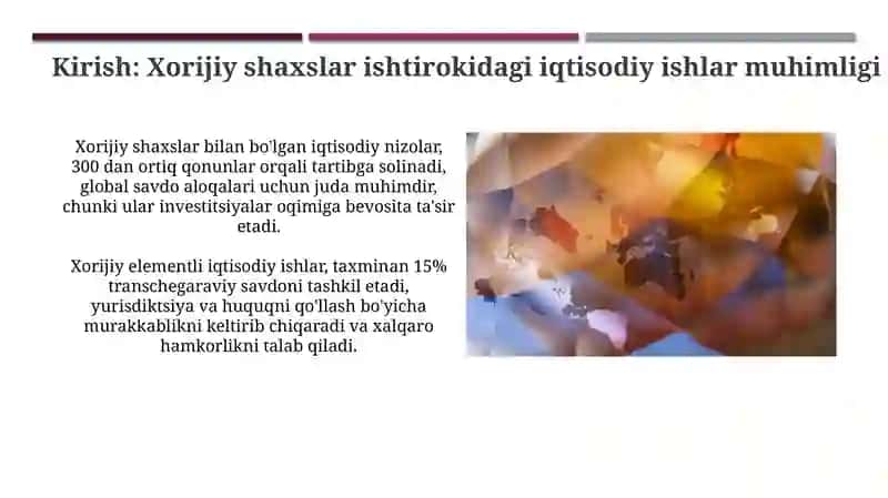 Chet ellik shaxslar ishtirokidagi igtisodiy ishlarni ko'rib chigishning umumiy qoidalari 3