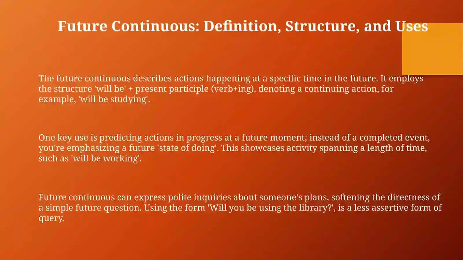 Future Continuous 3