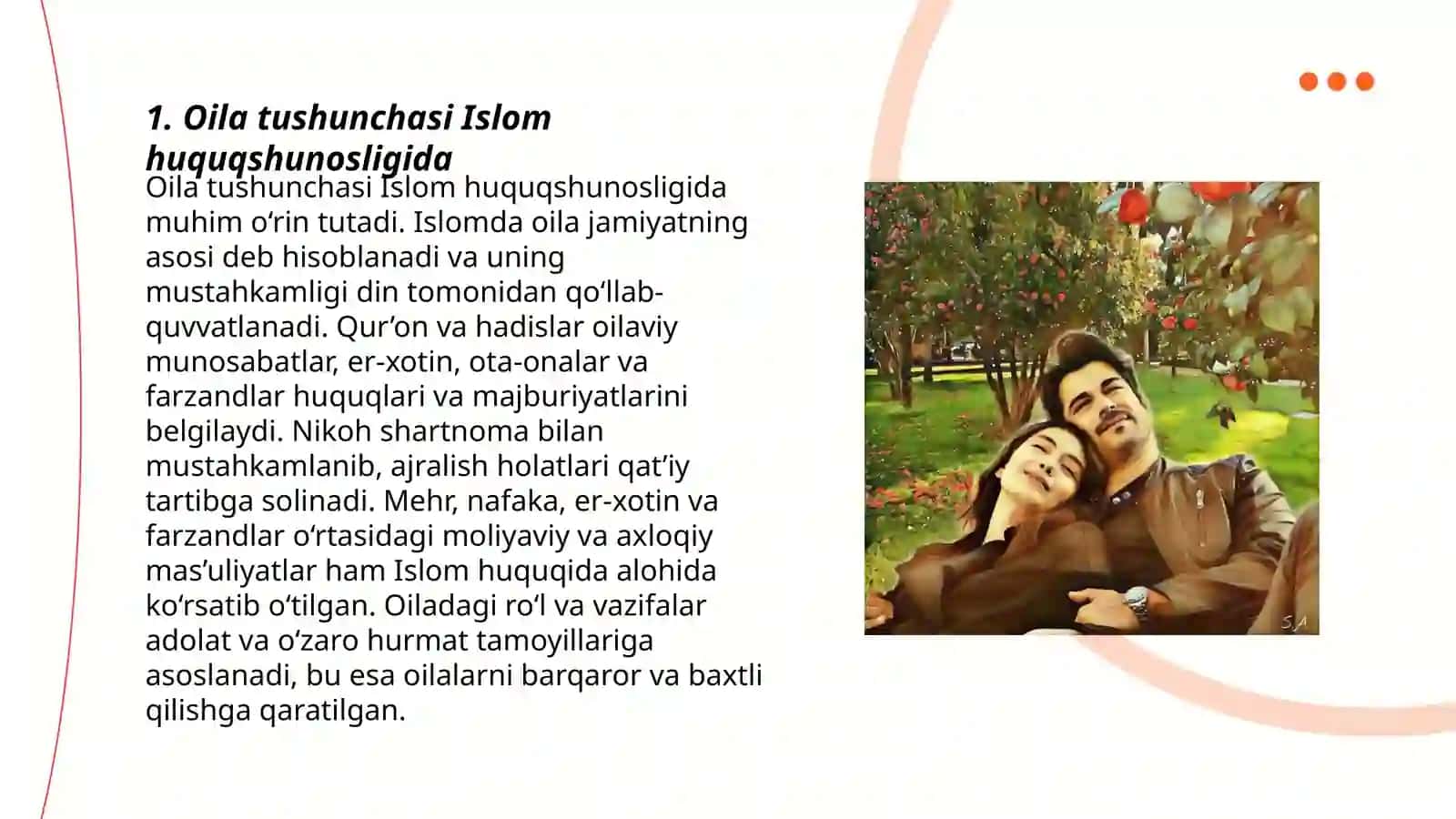 Islom huquqshunosligida oila, nikoh, taloq, idda,zihor tushunchalarini ta'riflash 3