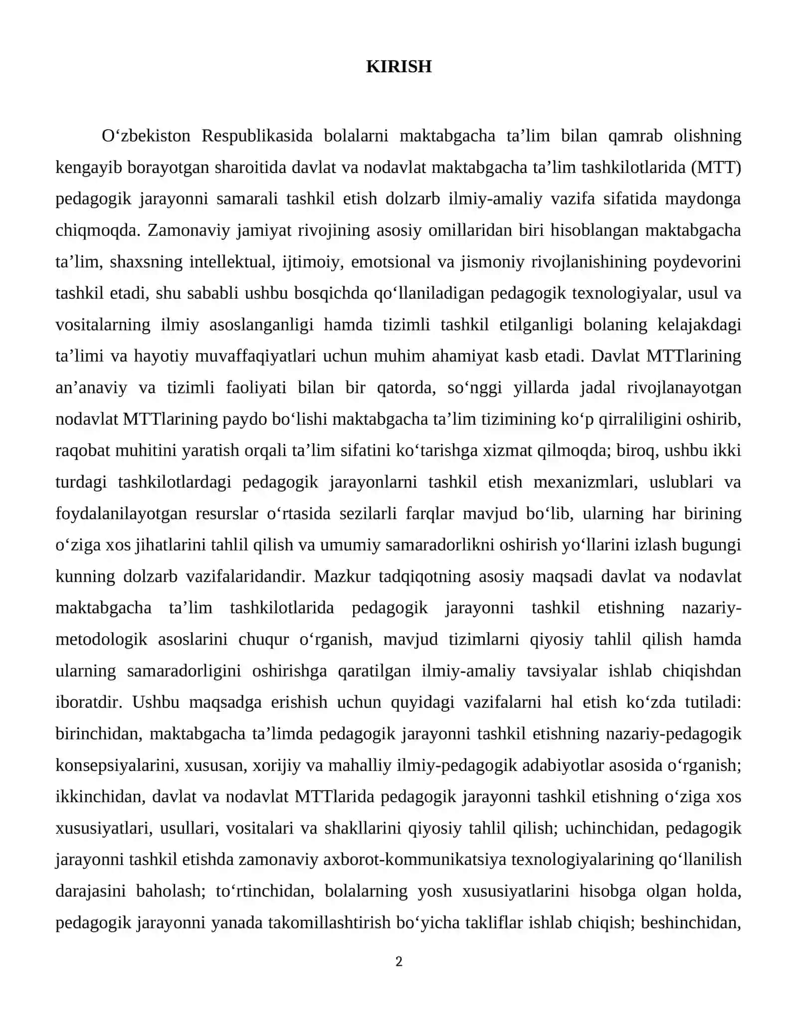 Davlat va noadavlat MTT pedagogik jarayonni tashkil etish 3