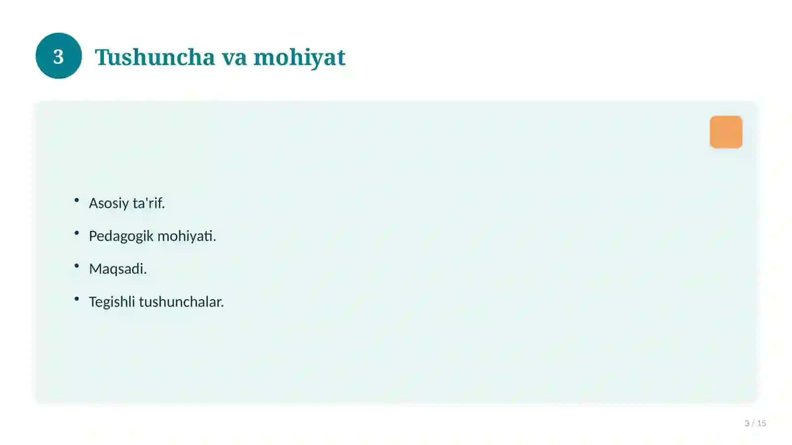 Pedagogika fanidan savol-javob 3