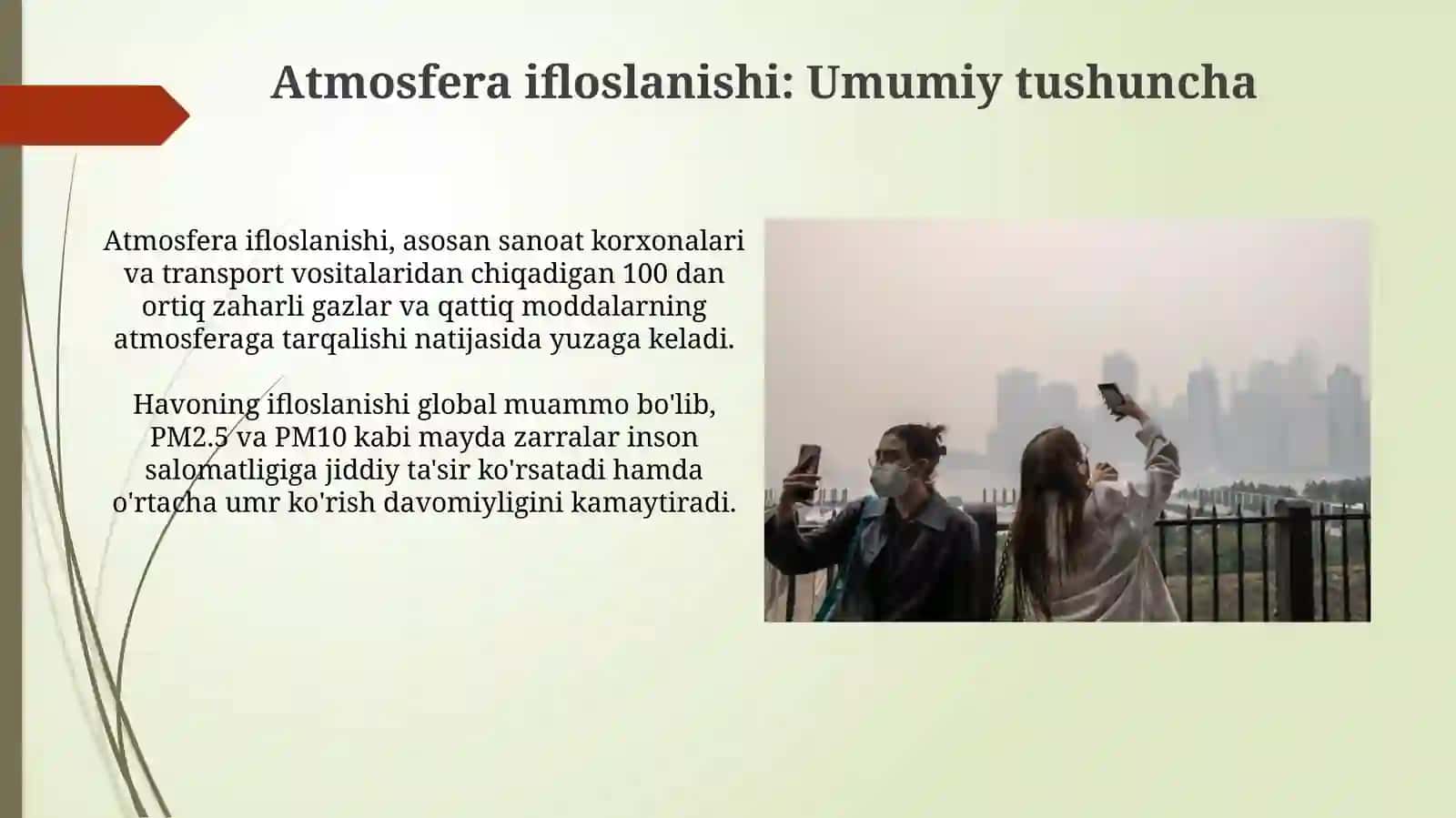Atmasferaning ifloslanish muammolari 3