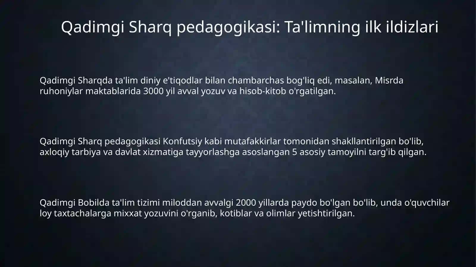 ENG QADIMGI DAVRLARDAN XX ASRGACHA JAHON PEDAGOGIKA FANING RIVOJI 3