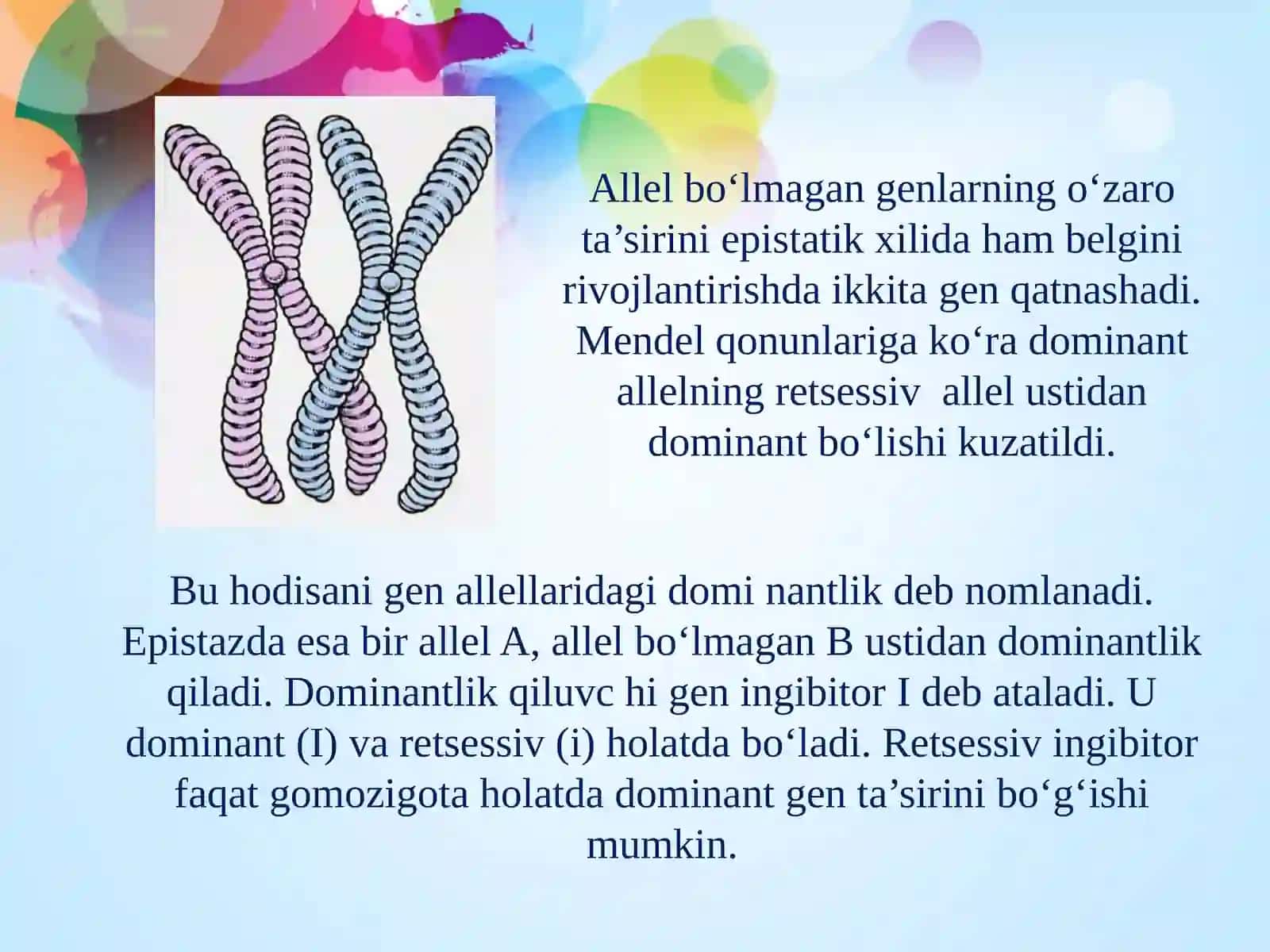 Alell va alell bo’lmagan genlarning o’zaro ta’sirini tahlil qilish 3