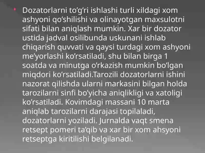 Omuxta yem ishlab chiqarishda tayyorlanadigan  xom ashyolarning xisobi 3