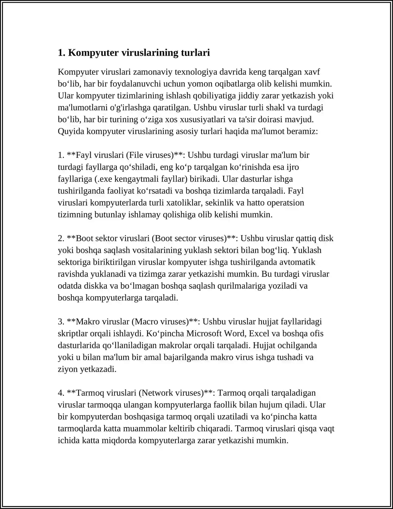 KOMPYUTER VIRUSLARI VA VIRUSDAN HIMOYALANISH 3