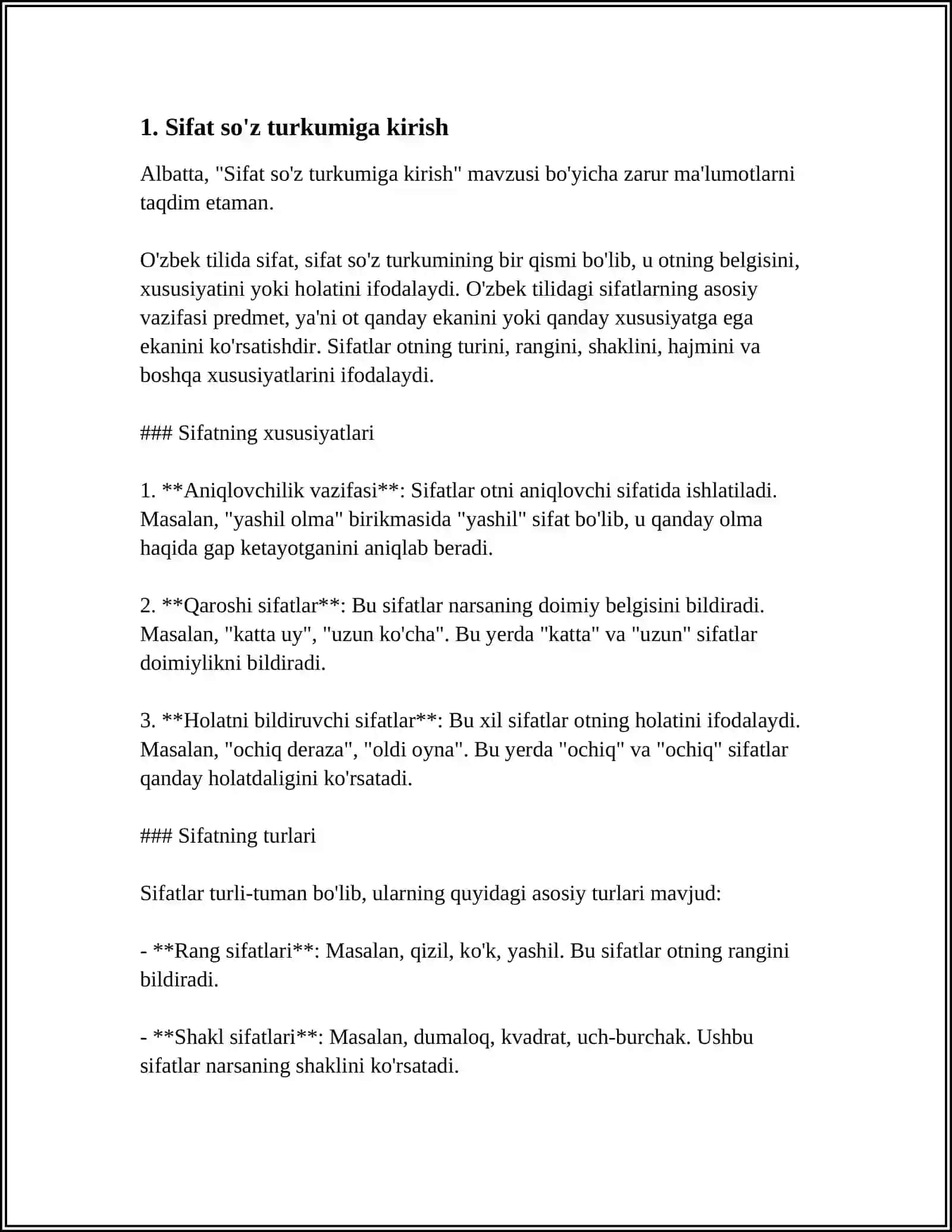 BOSHLANGʻICH SINFLARDA SIFAT SOʻZ TURKUMI INTERFAOL USULLARDAN FOYDALANIB OʻRGATISH 3