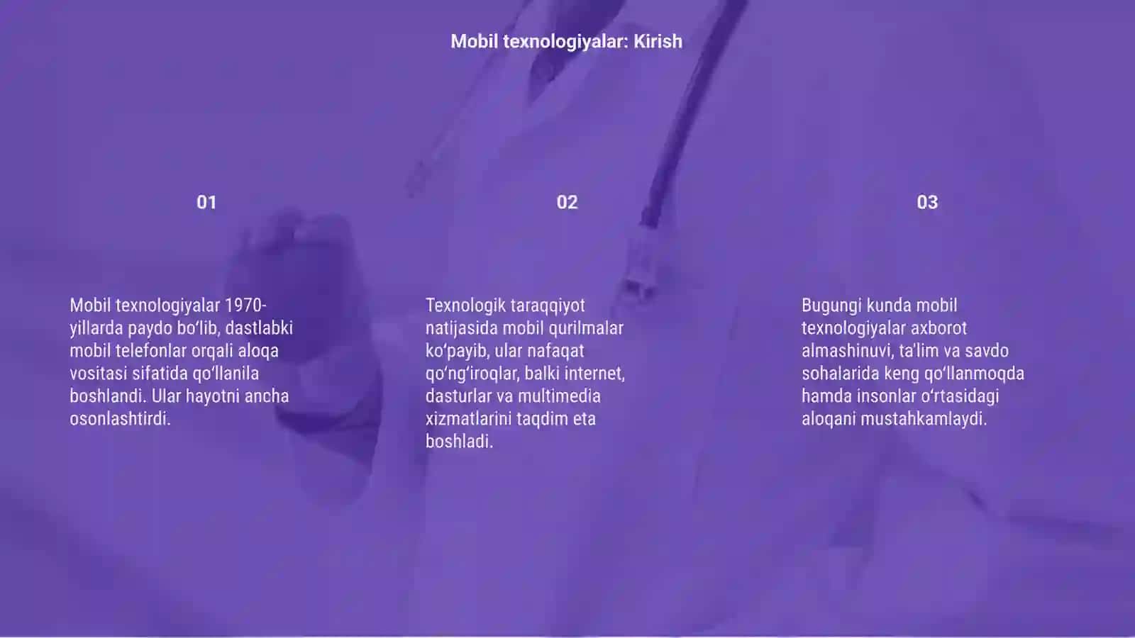 Mobil texnologiyalar yaratilish va rivojlanish tarixi 3