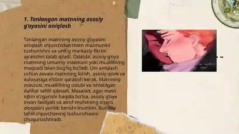 Tanlangan matn asosida topshiriqlar ishlab chiqish 3