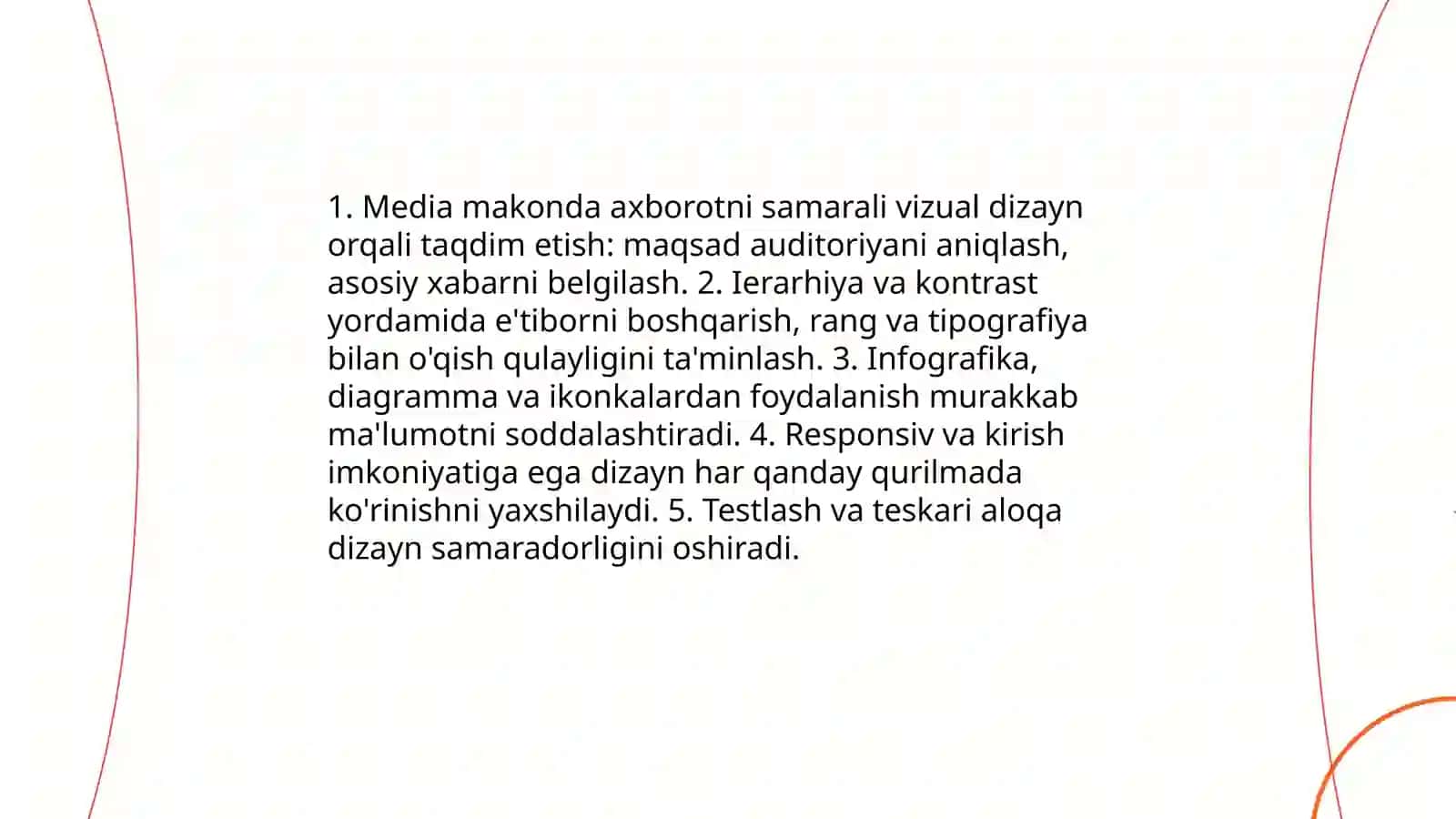 Media makonda axborotni taqdim etish 3