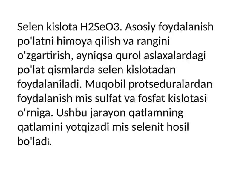 Selenit va tellurit kislotalar 3