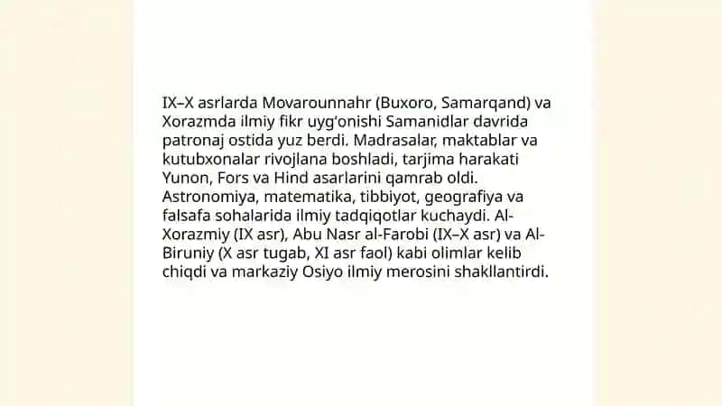 IX-XV asrlarda oʻrta osiyodagi fikrlar 3