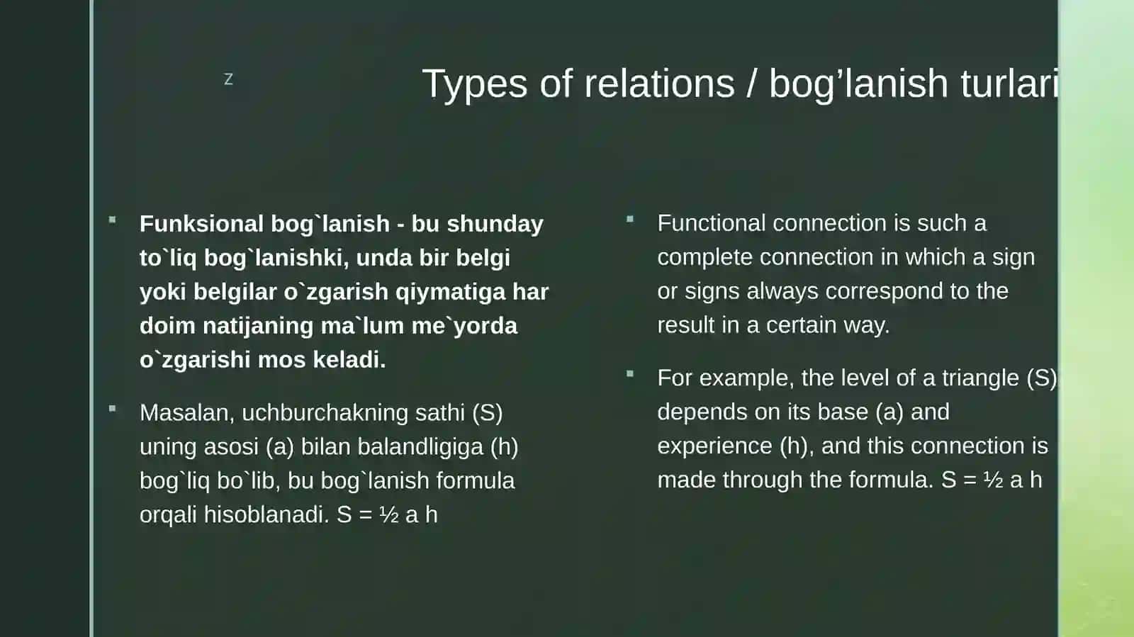 O’zaro bog’lanishlarni statistik o’rganish – correlatsion va regression tahlil 3