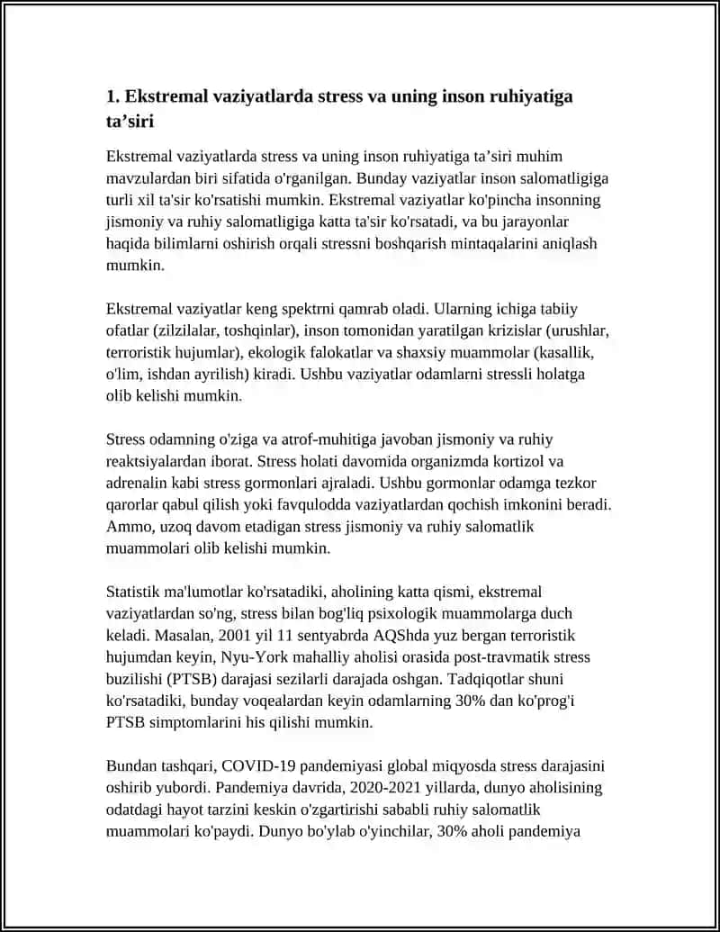 Ekstremal vaziyatlarda inson emotsional-irodaviy xususiyatlarining o‘rni 3