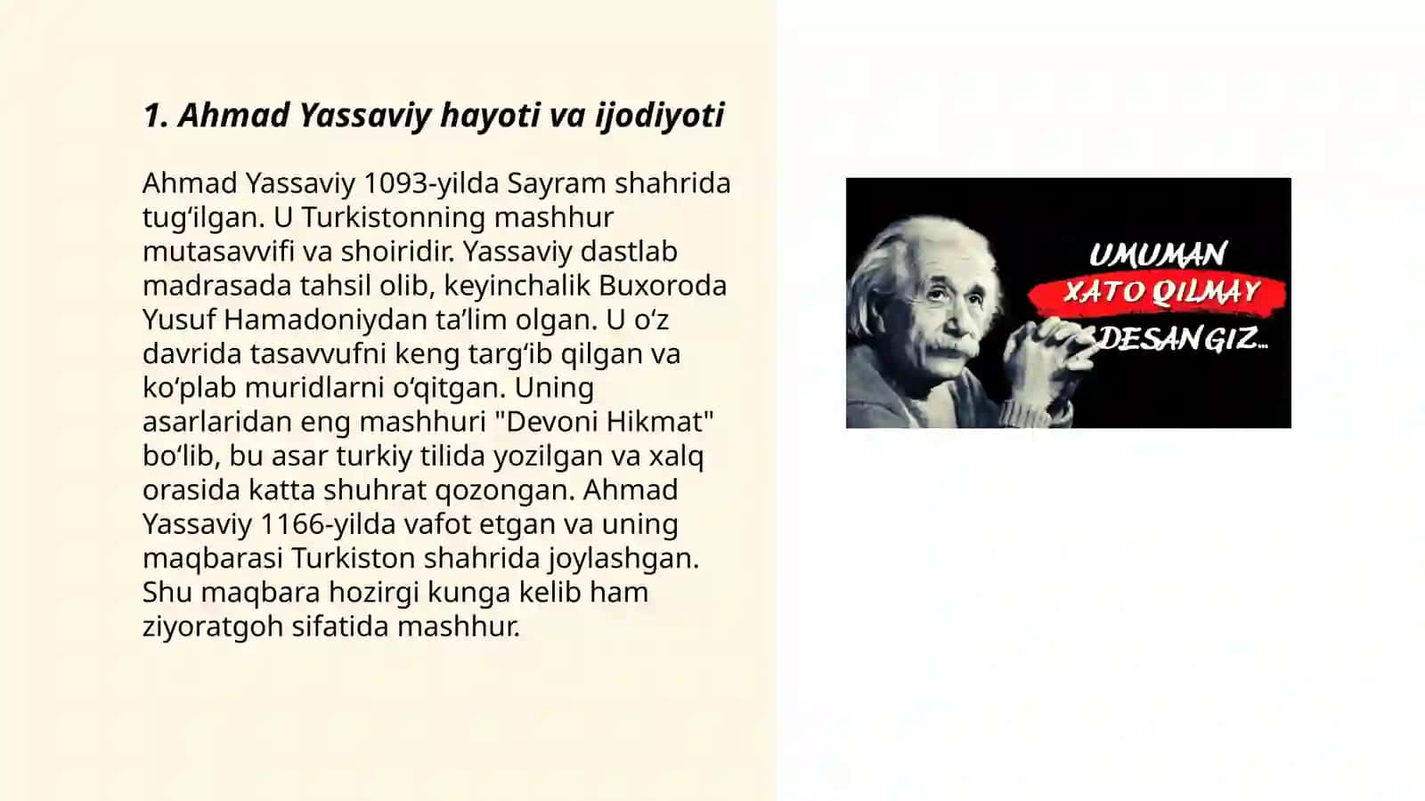 Ahmad Yassaviy hikmatlari matni ustida ishlash 3