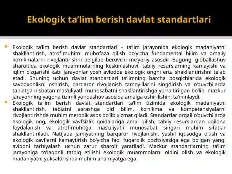 O’zbekiston respublikasi tabiatini asrashga doir qonunlarni o’rganish tahlil qilish 3