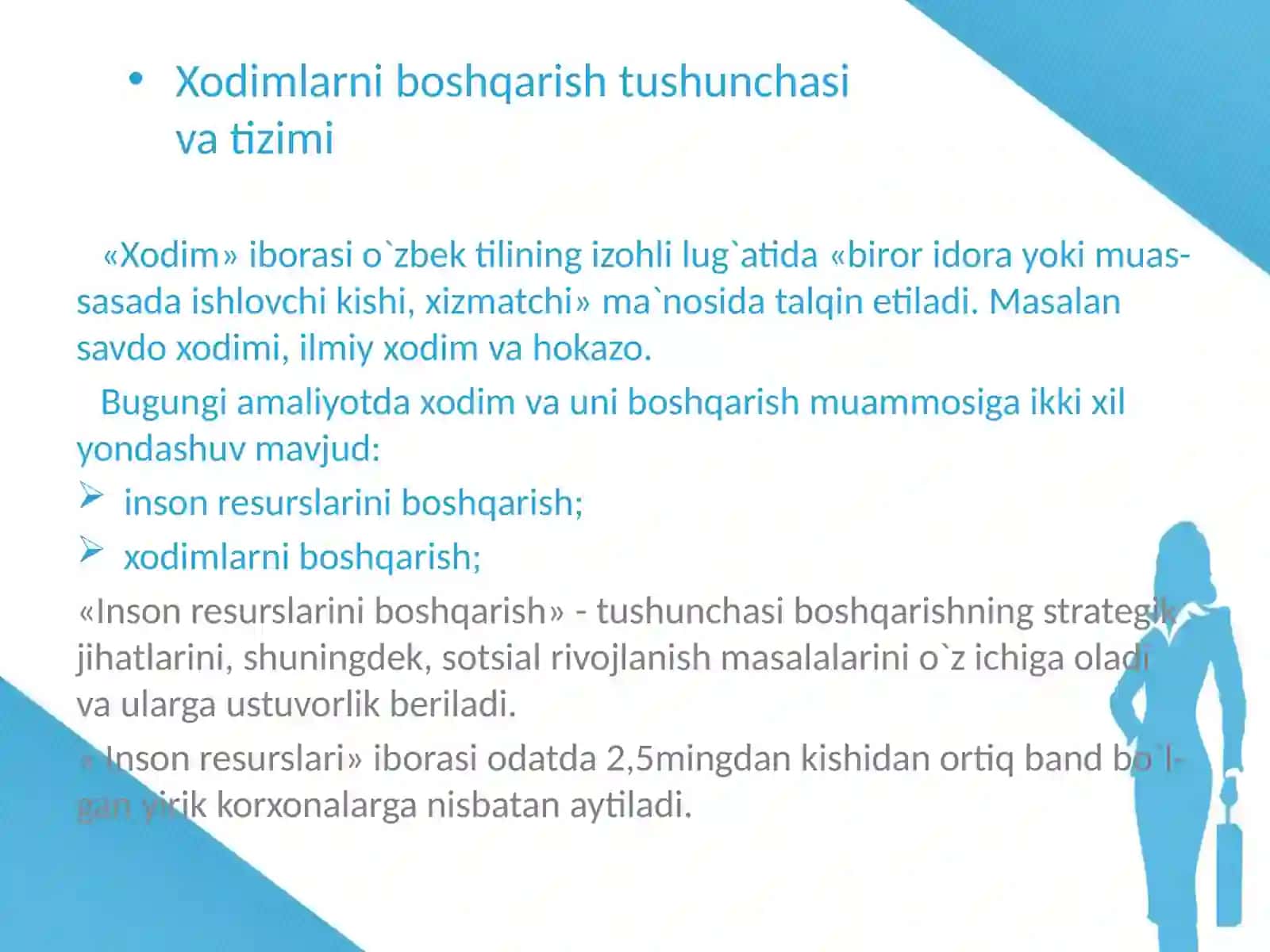 XODIMLARNI BOSHQARISH 3