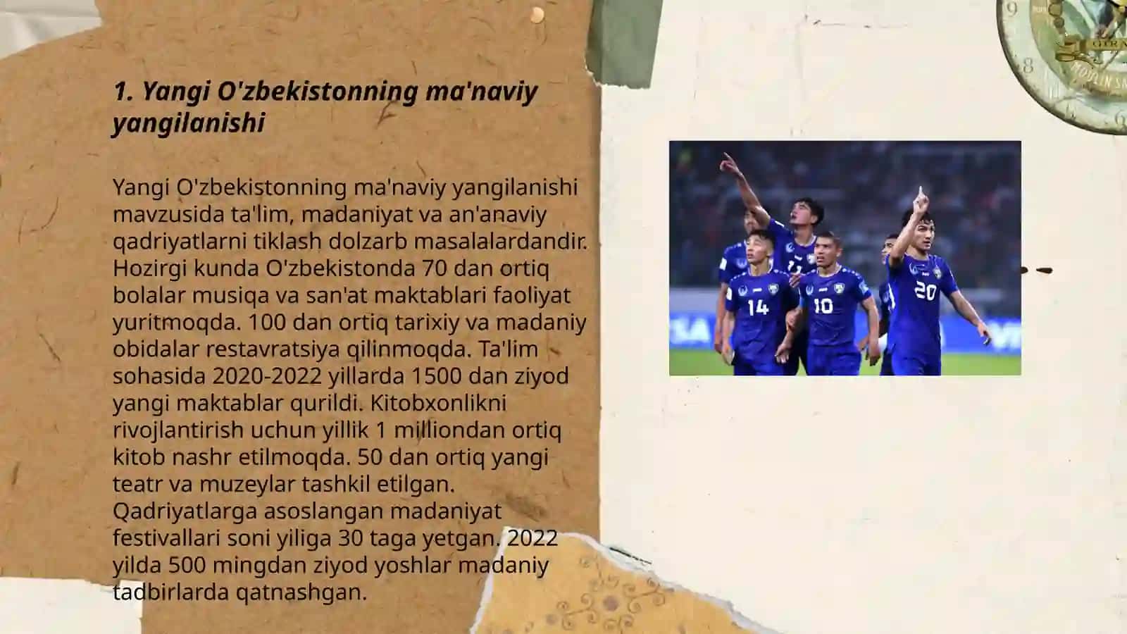 Yangi O'zbekistonda amalga oshirilayotgan manaviy ozgarishlar 3