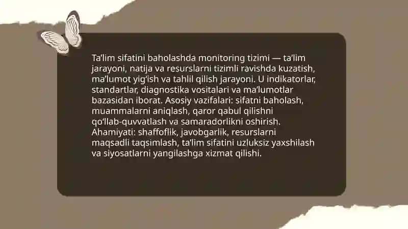 Ta’lim sifatini baholashda monitoring tizimining roli haqida maqola yozish 3