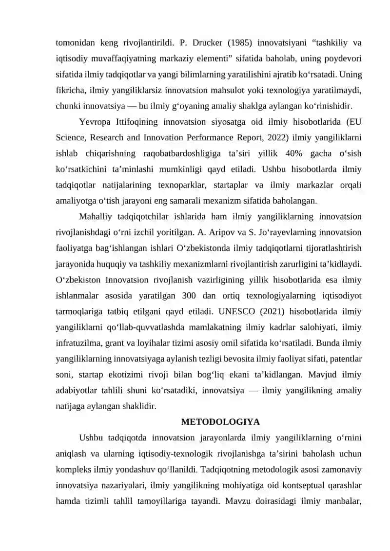 INNOVATSIYADA ILMIY YANGILIKLARNING O‘RNI 3