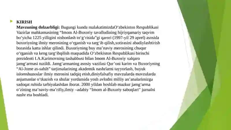 IMOM AL BUHORIY AT-TERMIZIYLARNING TA`LIM TARBIYANING RIVOJLANTIRISHDAGI XIZMATLARI 3