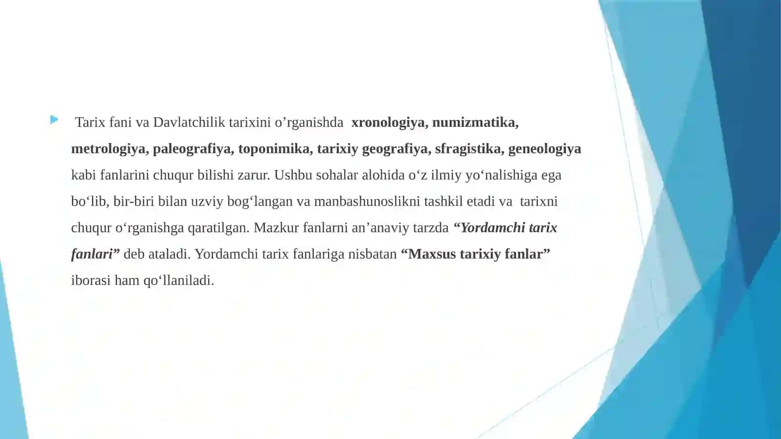 Yordamchi tarix fanlari 3