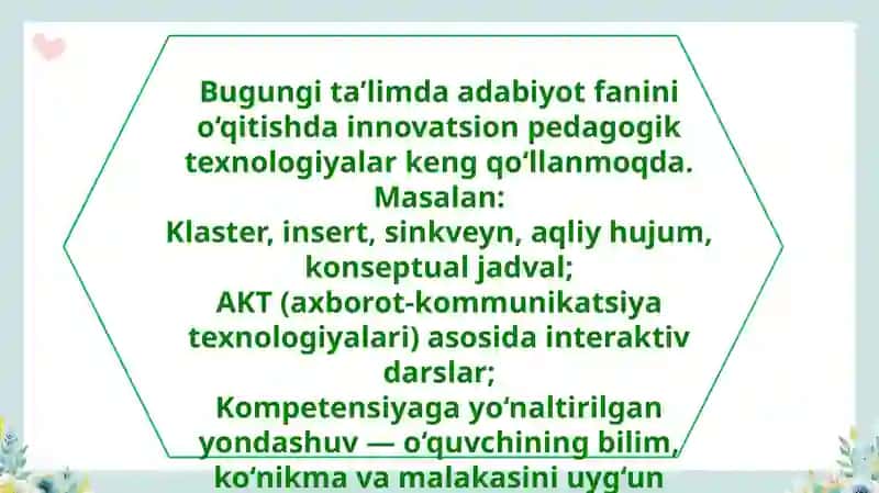 Adabiyot o‘qitish metodikasi 3