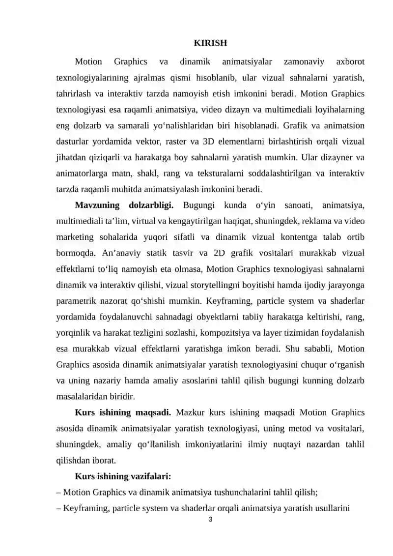 Motion Graphics asosida dinamik animatsiyalar yaratish 3