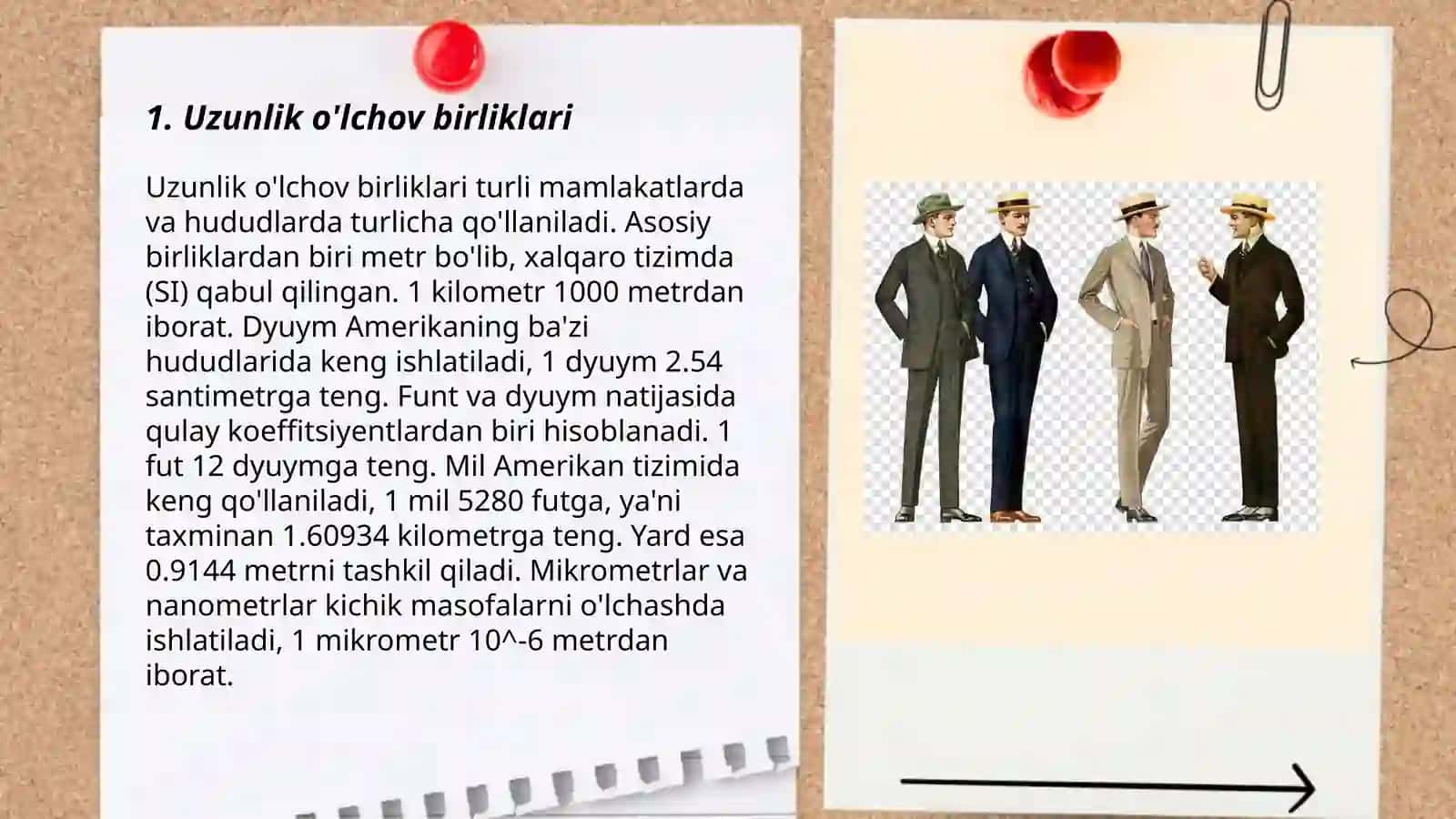 Uzunlik va yuza o'lchov birliklari 3