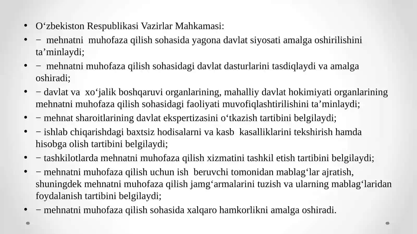 “Mehnatni muhofaza qilish to‘g‘risida”gi O‘zbekiston Respublikasi qonunining ahamiyati 3