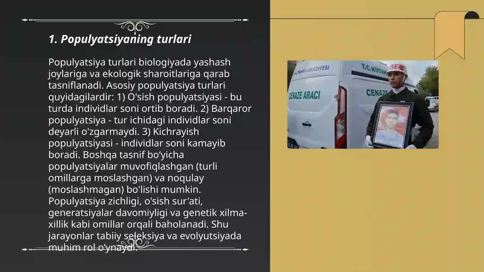 Populyatsiya - evolyutsiyaning boshlangʻich birligi 3
