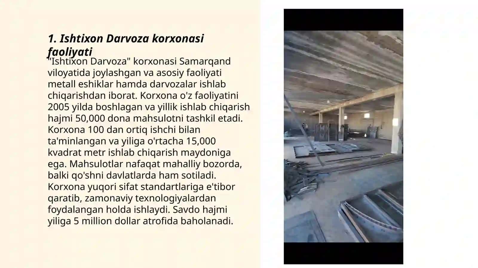 Ishtixon Darvoza korxona 3