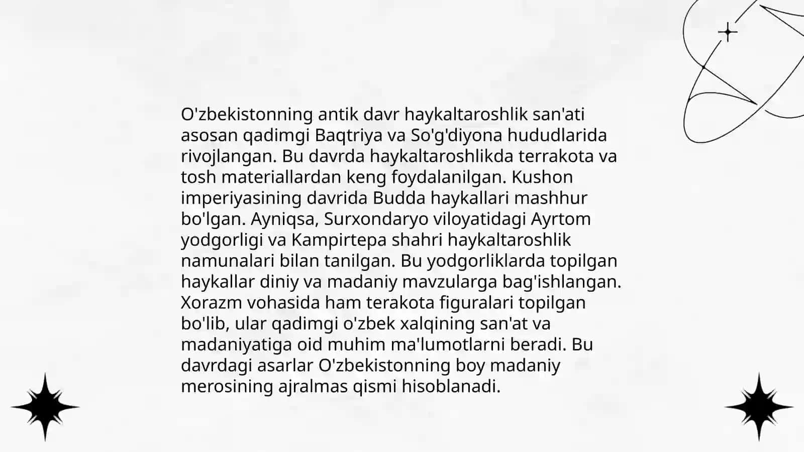 O'zbekiston antik dunyo haykaltaroshligi 3