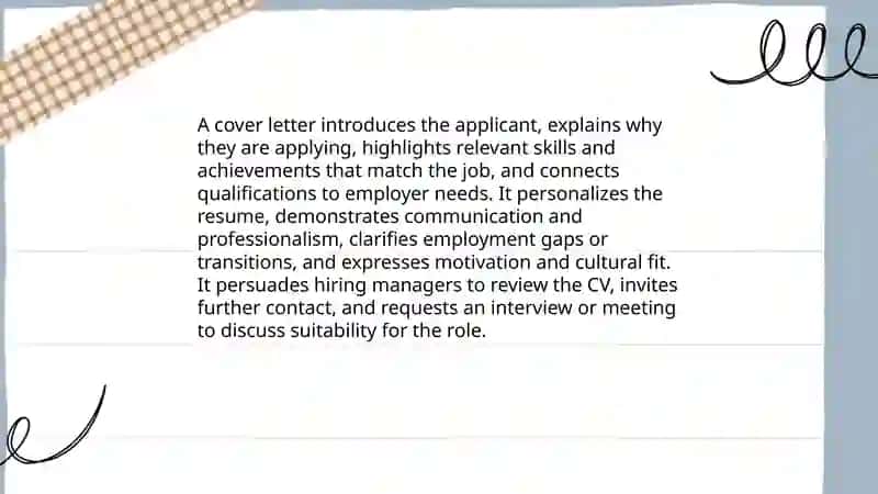 A cover letter 3