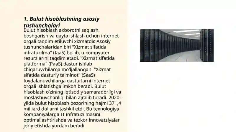 Bulutli hisoblash va ma’lumotlarni saqlash 3