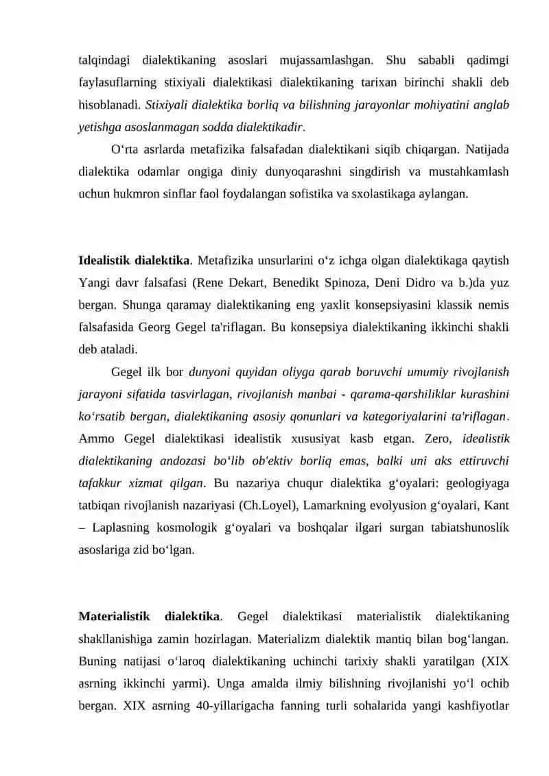 TA'LIM TARBIYA METADOLOGIYASI. ZIDDIYAT. QONUN VA QONUNIYAT. DIALEKTIKA QONUNLARI 3