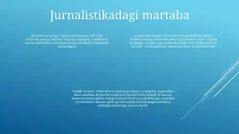 Nigora Elmurodova Hayoti Va Jurnalistik Faoliyati 3