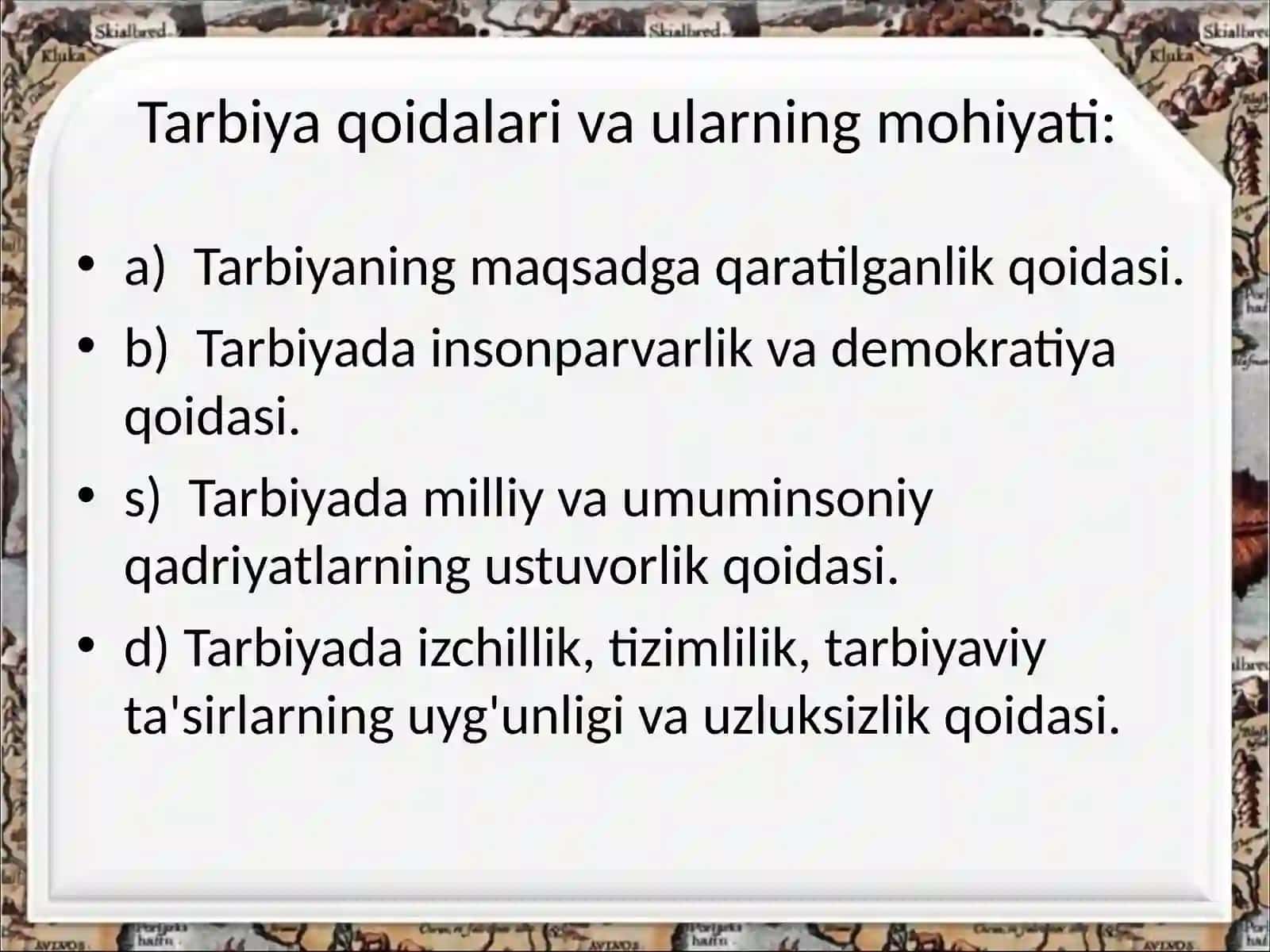 Tarbiya jarayonining mohiyati va prinsiplari 3