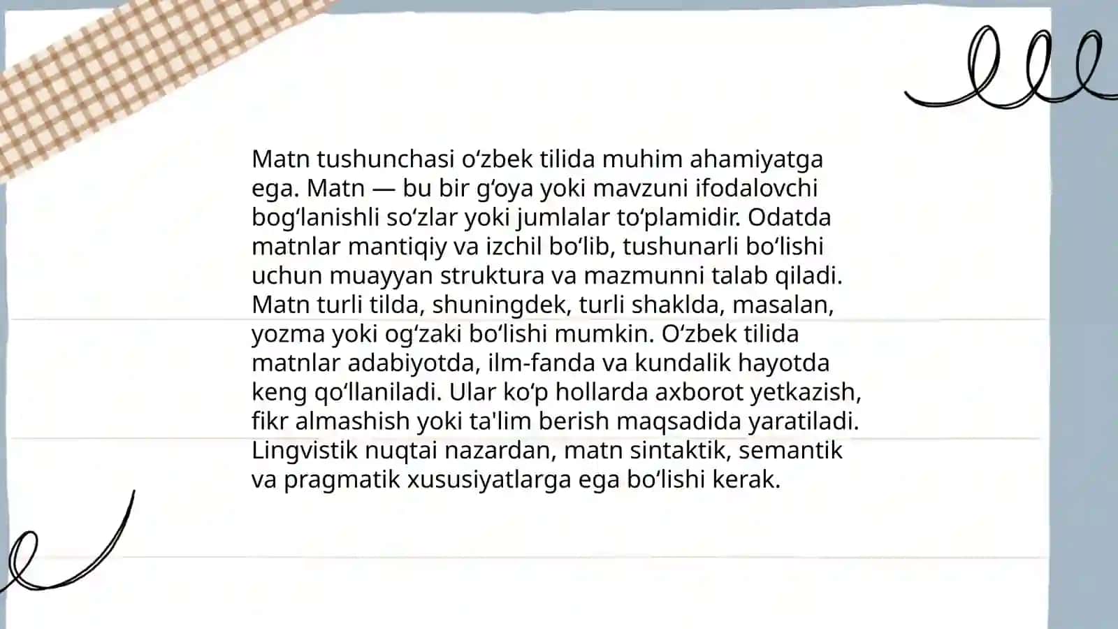 Matn tushunchasining matnshunoslik kontekstidagi taʼrifi 3