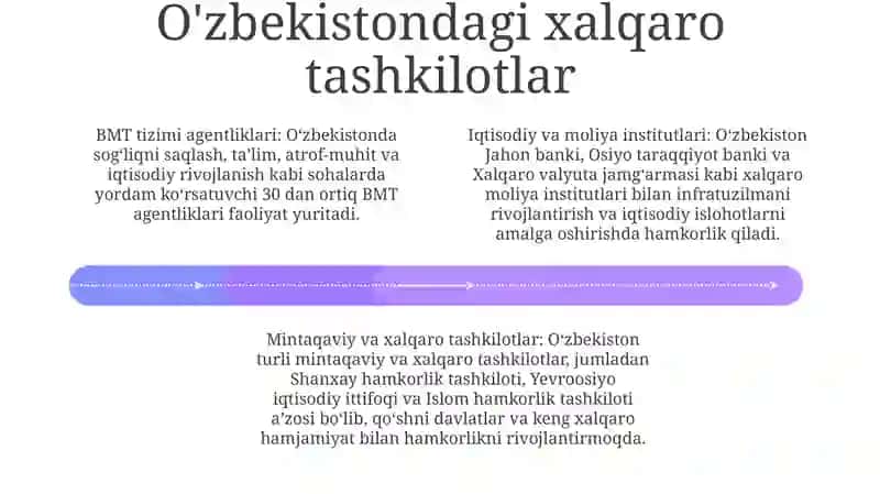 Oʻzbekistonda Xalqaro Tashkilotlar Bilan Hamkorlik Aloqalari 3