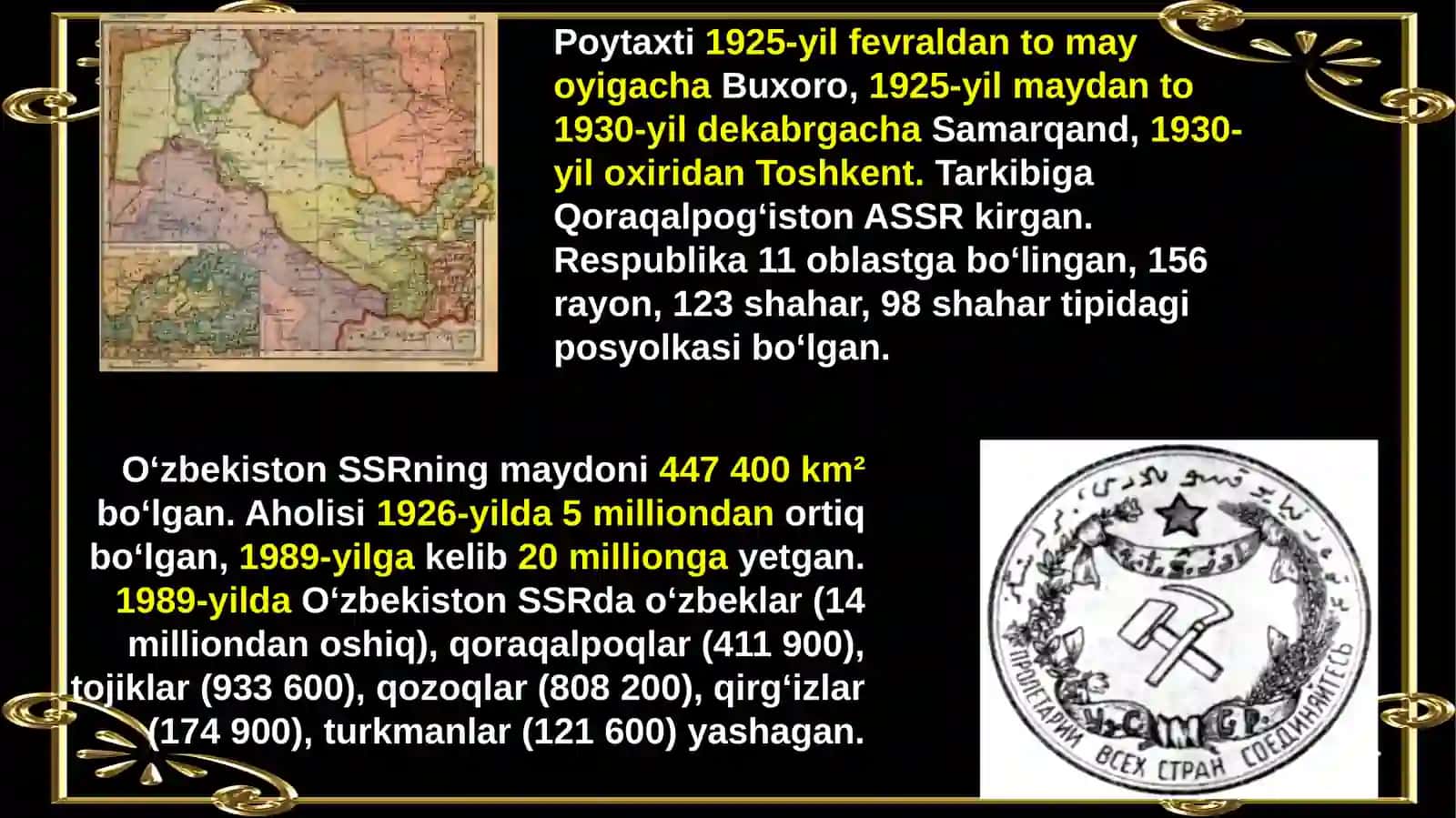 Ўзбекистон 1925-1941 йилларда. Мустабит тузумнинг мустаҳкамланиши 3