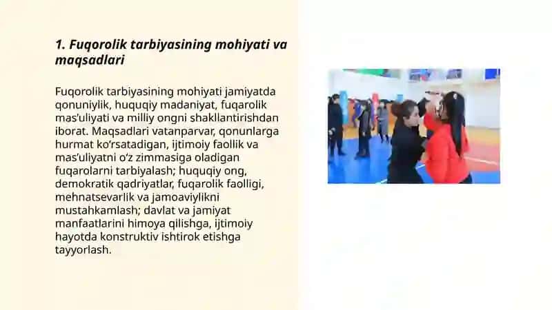 Fuqorolik tarbiyasi. Vatanparvarlik tarbiyasi 3