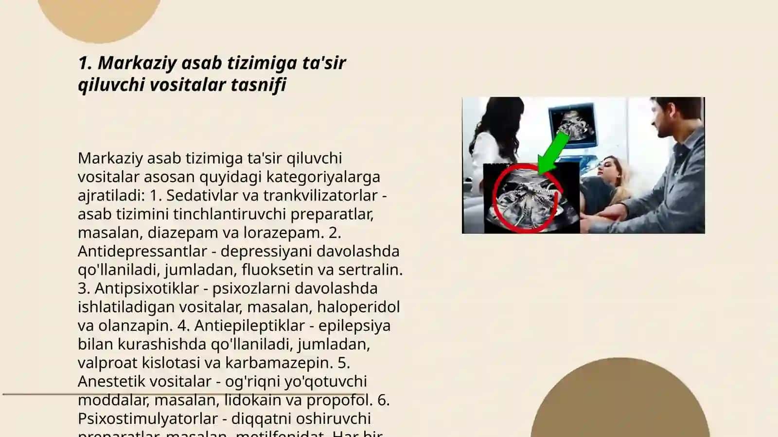 Markaziy asab tizimiga tasir qiladigan vositalar tasnifi 3