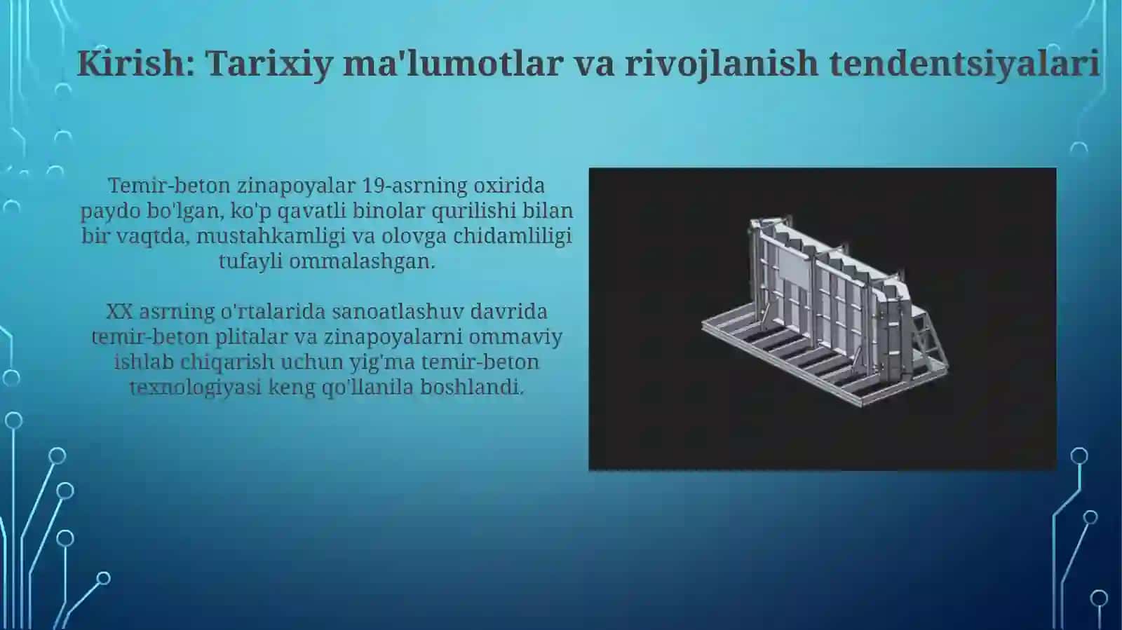 Sanoat korxonalarda temir-beton marshi,beton plitalar ishlab chiqarish texnologik jarayoni 3