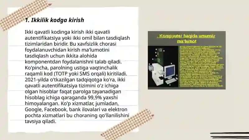 Kompyuterlarni tashkil qilishning arifmetik asoslari ikkilik kodda buyruqlarni bajarilishi 3